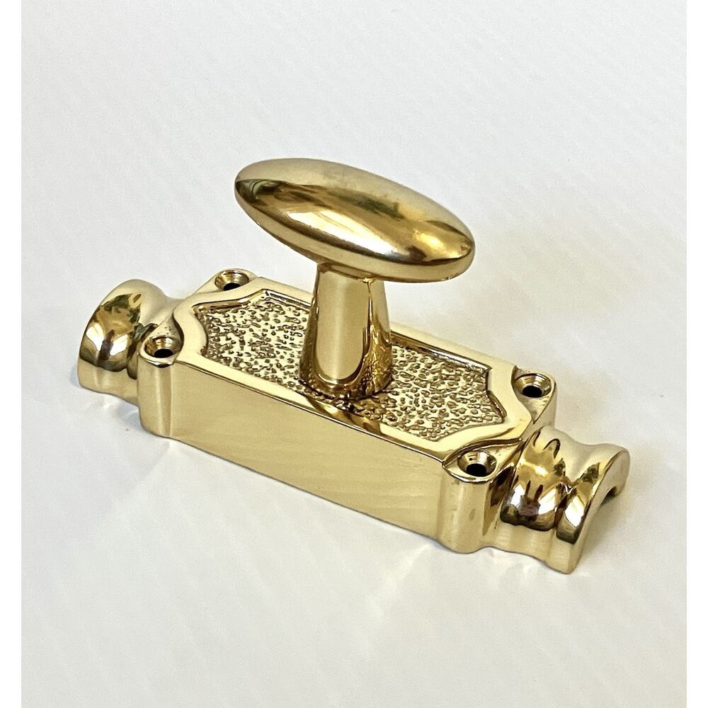 Brass Cremone Window Bolt - Latch Handle - Polished Lacquered Hardware